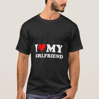 Camiseta Engraçado Eu Amo Minha Namorada Gf Eu Corto Minha