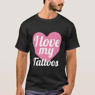 Camiseta Engraçado Eu Amo Minha Tatuagem Corpo Tatuagem Tat