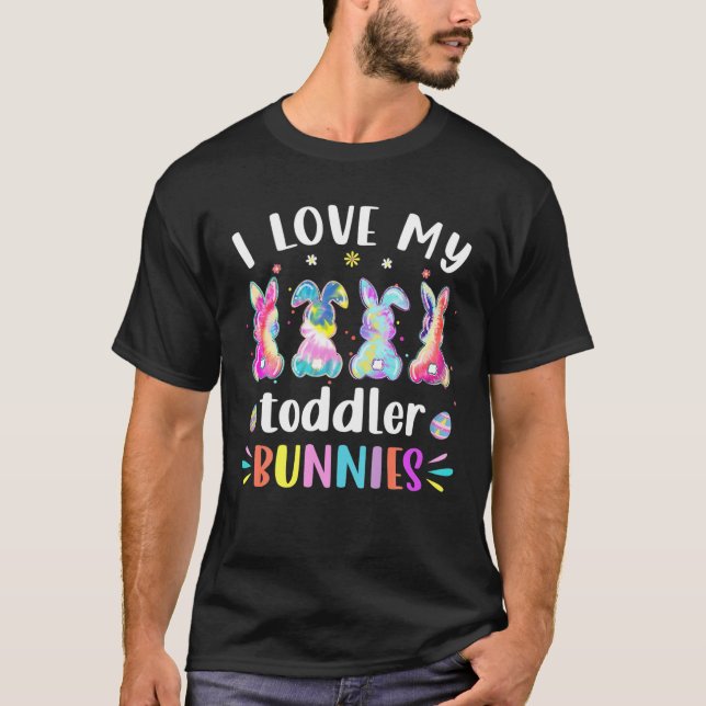 Camiseta Engraçado Eu Amo O Meu Bebê Bunnies Professora Pás (Frente)