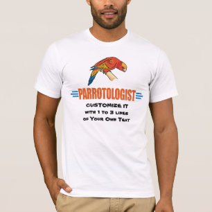 Camiseta Engraçado Eu Amo Papagaios