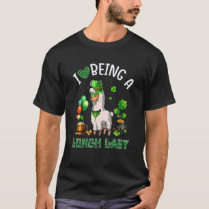 Camiseta Engraçado Eu Amo Ser Uma Senhora Do Almoço Lhama S