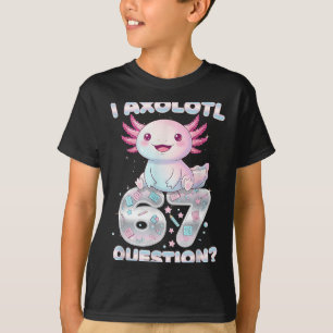 Camiseta Engraçado Eu Axolotl 67 Perguntas Seis Sete Axolot