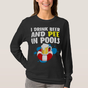 Camiseta Engraçado Eu Beber Cerveja E Erva Na Design Da Pis