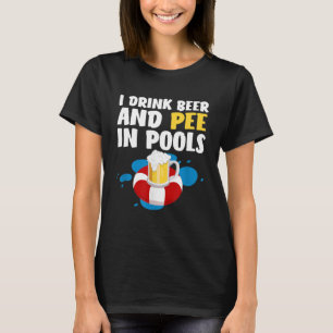 Camiseta Engraçado Eu Beber Cerveja E Erva Na Design Da Pis