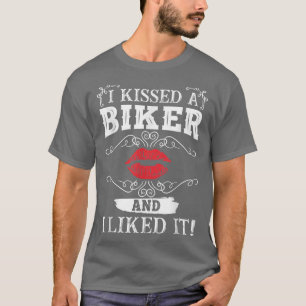 Camiseta Engraçado Eu Beijei Um Biker E Gostei Da Moto B