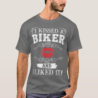 Camiseta Engraçado Eu Beijei Um Biker E Gostei Da Moto B