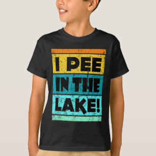 Camiseta Engraçado Eu Chorar No Lago Retro Bebendo Camping