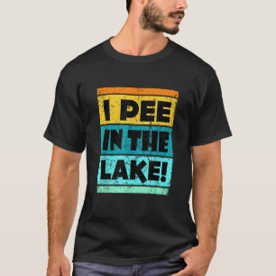 Camiseta Engraçado Eu Chorar No Lago Retro Bebendo Camping