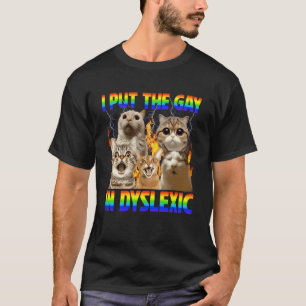 Camiseta Engraçado Eu Coloco o Gay em Conscientização da Di