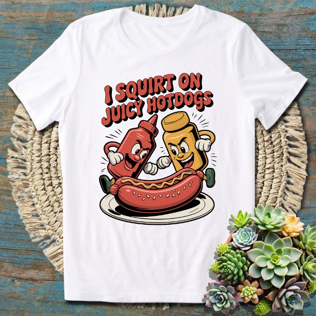 Camiseta Engraçado Eu Esguichar Cachorros Jucultos - Comida (Criador carregado)