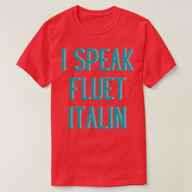 Camiseta engraçado eu falo italiano fluente (Frente do Design)