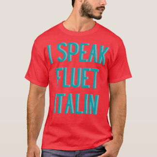 Camiseta engraçado eu falo italiano fluente