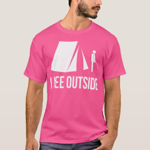 Camiseta Engraçado eu fazer xixi lá fora acampar a natureza