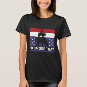 Camiseta Engraçado Eu Fumar Aquele Barbecue Retro Churrasco