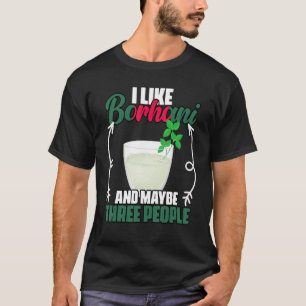 Camiseta Engraçado Eu Gosto De Borhani E Talvez Três Pessoa