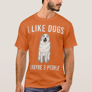 Camiseta Engraçado Eu Gosto De Cães Pirenéus Excelentes E T