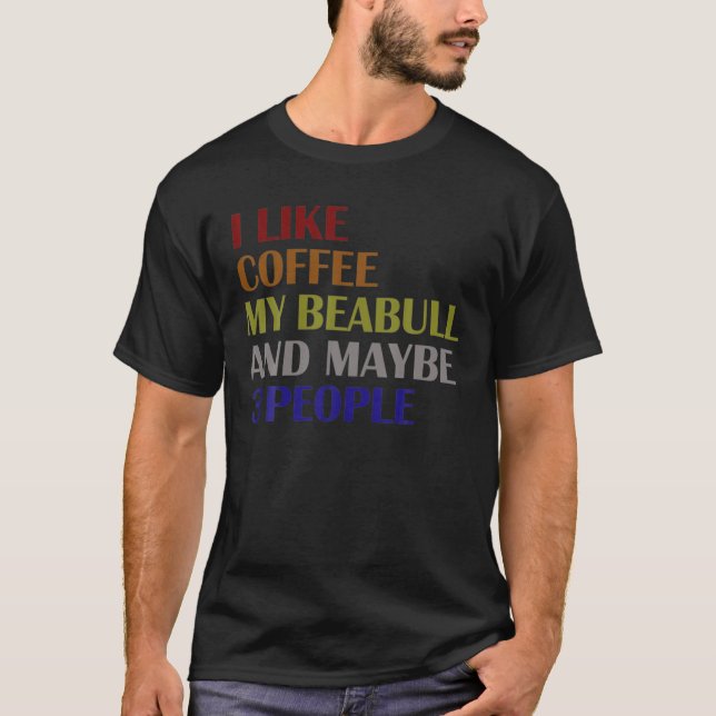 Camiseta Engraçado Eu Gosto De Café Minha Cabeça E Talvez 3 (Frente)