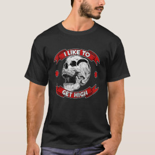 Camiseta Engraçado Eu Gosto de Ficar Alto no Paraquedismo