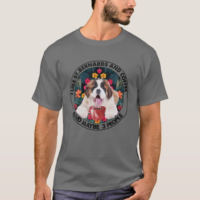 Camiseta Engraçado Eu Gosto De Ruas. Bernard E Café E Talve (Frente)