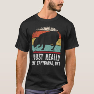 Camiseta Engraçado, Eu Gosto Mesmo De Capybaras, OK?