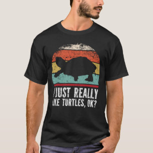 Camiseta Engraçado, Eu Gosto Mesmo De Tartarugas, OK?