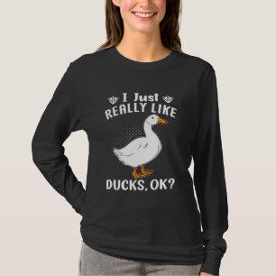 Camiseta Engraçado, Eu Gosto Muito De Donos De Patos