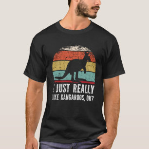 Camiseta Engraçado, Eu Gosto Muito De Kangaroos, Ok?