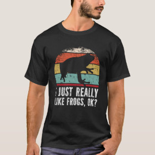 Camiseta Engraçado, Eu Gosto Muito De Sapos, Ok?