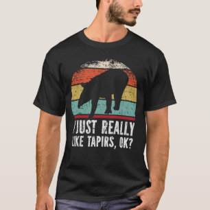 Camiseta Engraçado, Eu Gosto Muito De Tapirs, OK?