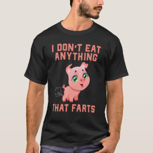 Camiseta Engraçado Eu Não Como Nada Que Peida Vegano Planta