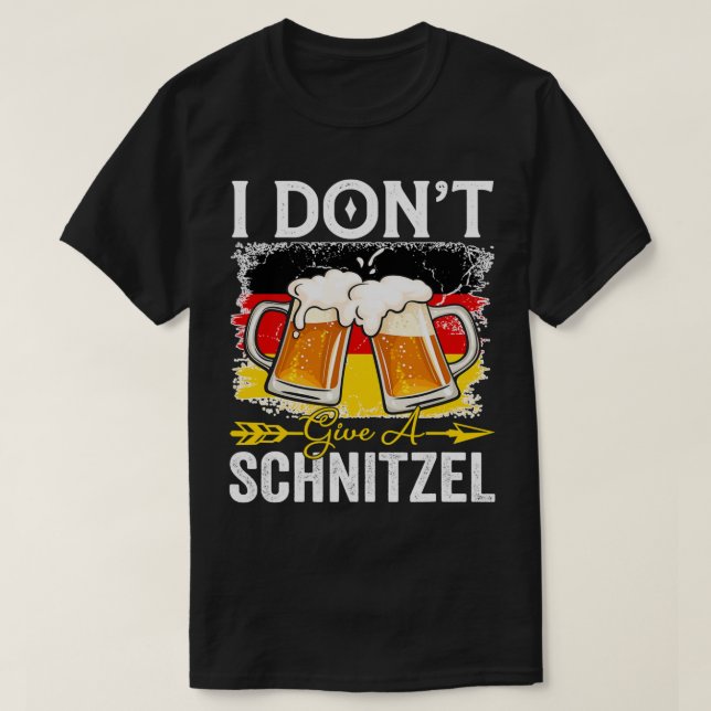 Camiseta Engraçado Eu Não Dar A Um Schnitzel Alemanha Bande (Frente do Design)