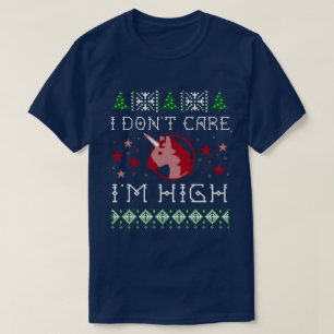 Camiseta Engraçado "Eu não me importo, eu estou no alto" Na