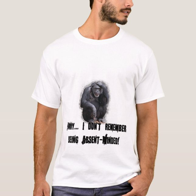 Camiseta Engraçado eu não recordo ser distraído (Frente)