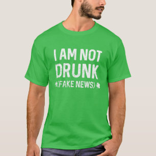 Camiseta Engraçado eu não ser Bebado (notícias falsas)