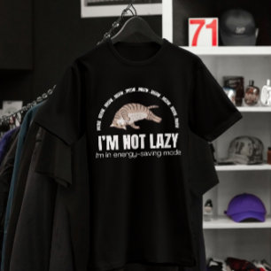 Camiseta Engraçado eu não sou preguiçoso gato