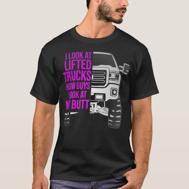 Camiseta Engraçado eu olhar para caminhões levoados como Ca (Frente)
