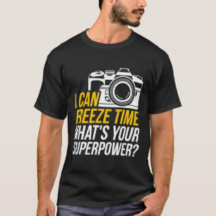 Camiseta Engraçado eu poder congelar Design de fotografia d