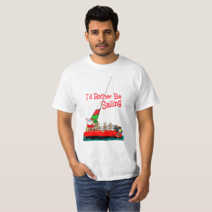 Camiseta Engraçado eu Preferencialmente velejar no Natal