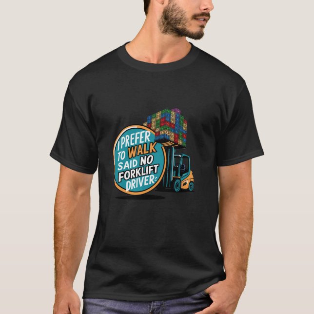 Camiseta Engraçado Eu Prefiro Trabalhar Dizendo Que Nenhum  (Frente)