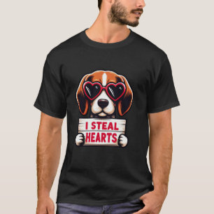Camiseta Engraçado Eu Roubo Corações Crianças Mulheres Beag