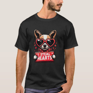 Camiseta Engraçado Eu Roubo Corações Crianças Mulheres Chih