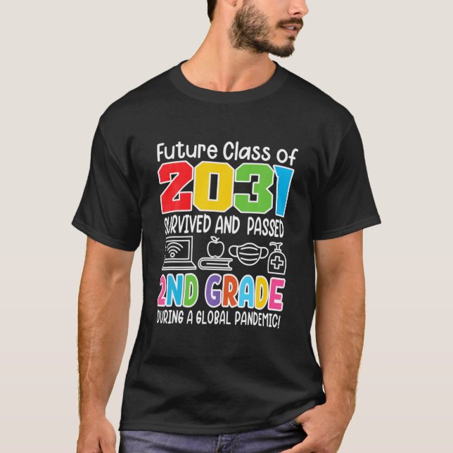 Camiseta Engraçado Eu Segundo A Classe Futura De 2031 Na Es (Frente)