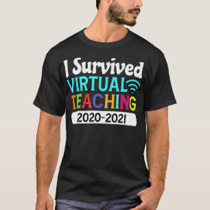 Camiseta Engraçado Eu Sobrevivi ao Ensino Virtual 2021 na e