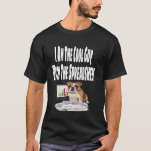 Camiseta Engraçado Eu Sou A Cara Legal Com A Folha De Cálcu