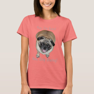 Camiseta Engraçado eu sou cão bonito do Pug