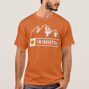 Camiseta Engraçado eu sou Freestyle Snowboard Ski Run Circl