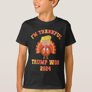 Camiseta Engraçado, eu sou grata Trump 2024, nós ganhamos g