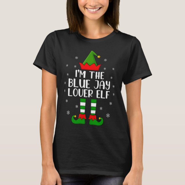Camiseta Engraçado, eu sou o Blue Jay Lover Elf (Frente)