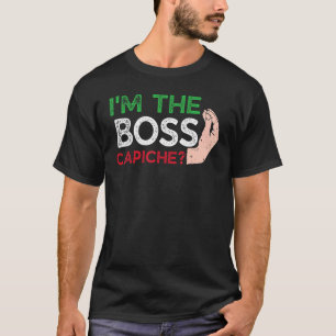 Camiseta Engraçado Eu Sou O Chefe Italiano Nonna Nonno Capi