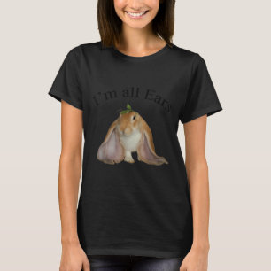 Camiseta Engraçado eu sou todo ouvidos coelho piada coelho